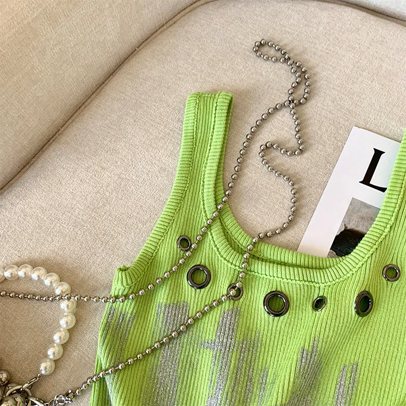 Chic Metal Ring Hollowed Camisole