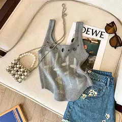Chic Metal Ring Hollowed Camisole