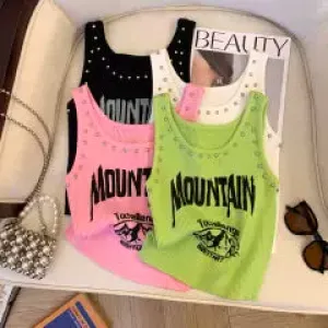 Chic Studded Monogram Printed Camisole
