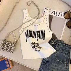 Chic Studded Monogram Printed Camisole