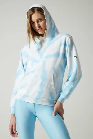 Desma Relaxed Hoodie Aquamarine Tie Dye