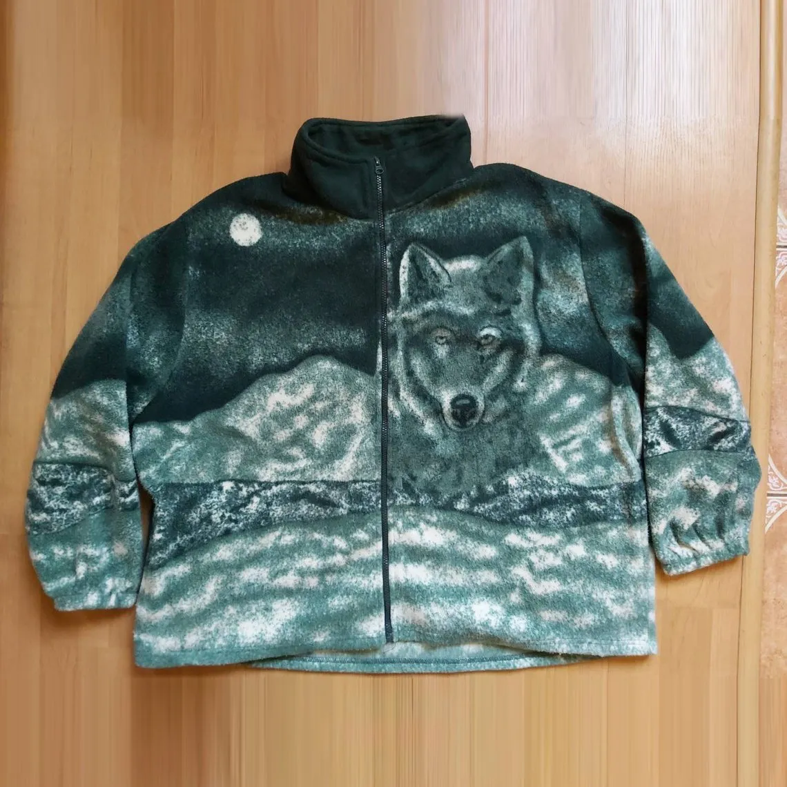 Fashion animal print plush warm jacket