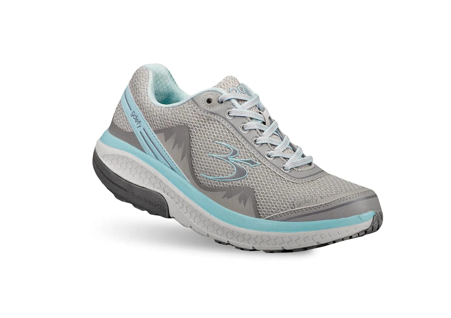 Gravity Defyer Women's Mighty Walk Athletic Shoes- Grey/ Blue