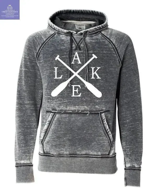 Lake with Oars Vintage Hoodie