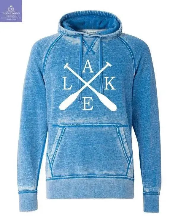 Lake with Oars Vintage Hoodie