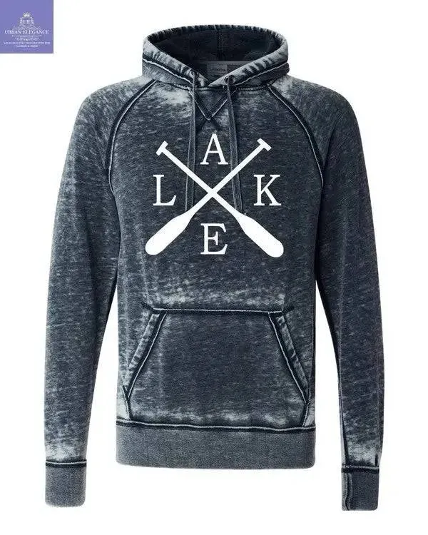 Lake with Oars Vintage Hoodie