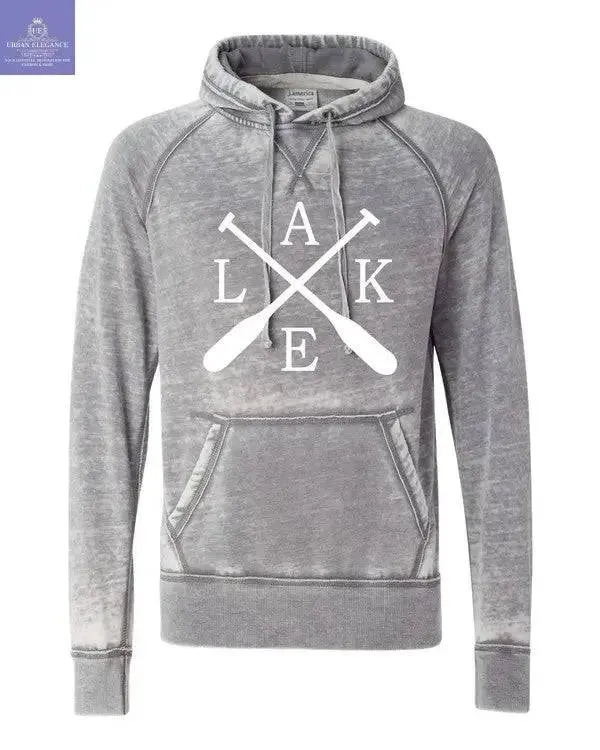 Lake with Oars Vintage Hoodie