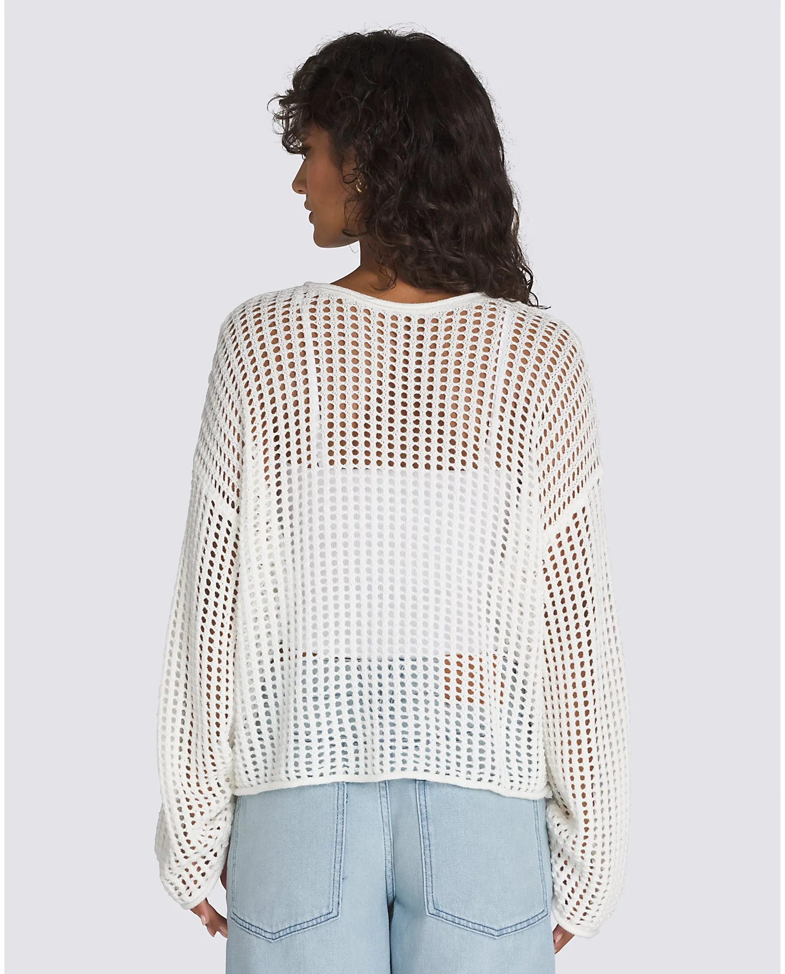 Mila Open Knit Crop Crew
