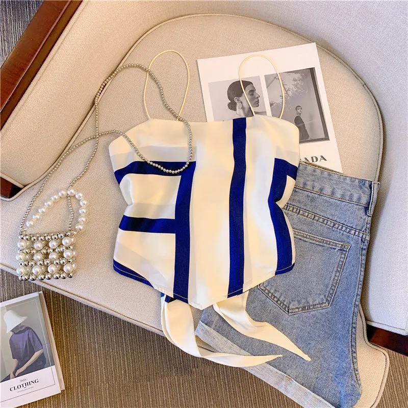 Niche Lace-up Printed Camisole