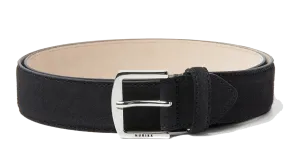 NUBIKK JAMES BELT NAVY SUEDE