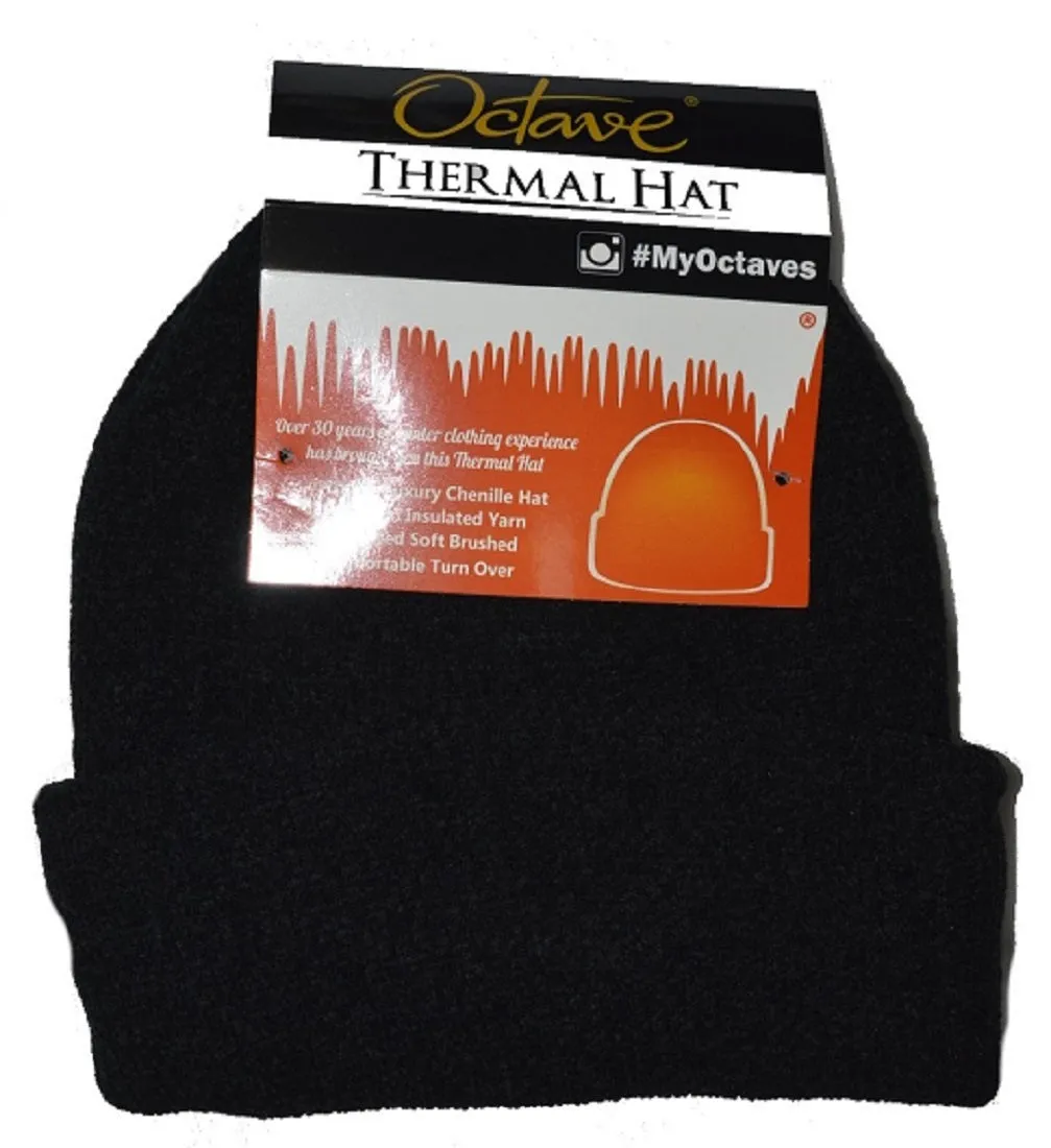 Octave® Ladies Chenille Thermal Hat - Black