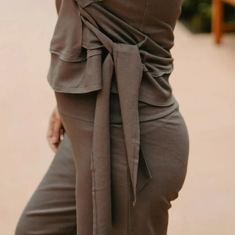 Organic Cotton Aladin Pants - Plum Truffle