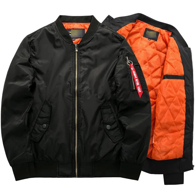Security Uniform Jacket USA SIZE Bomber Jacket-  Warm Zipper FLIGHT JACKET