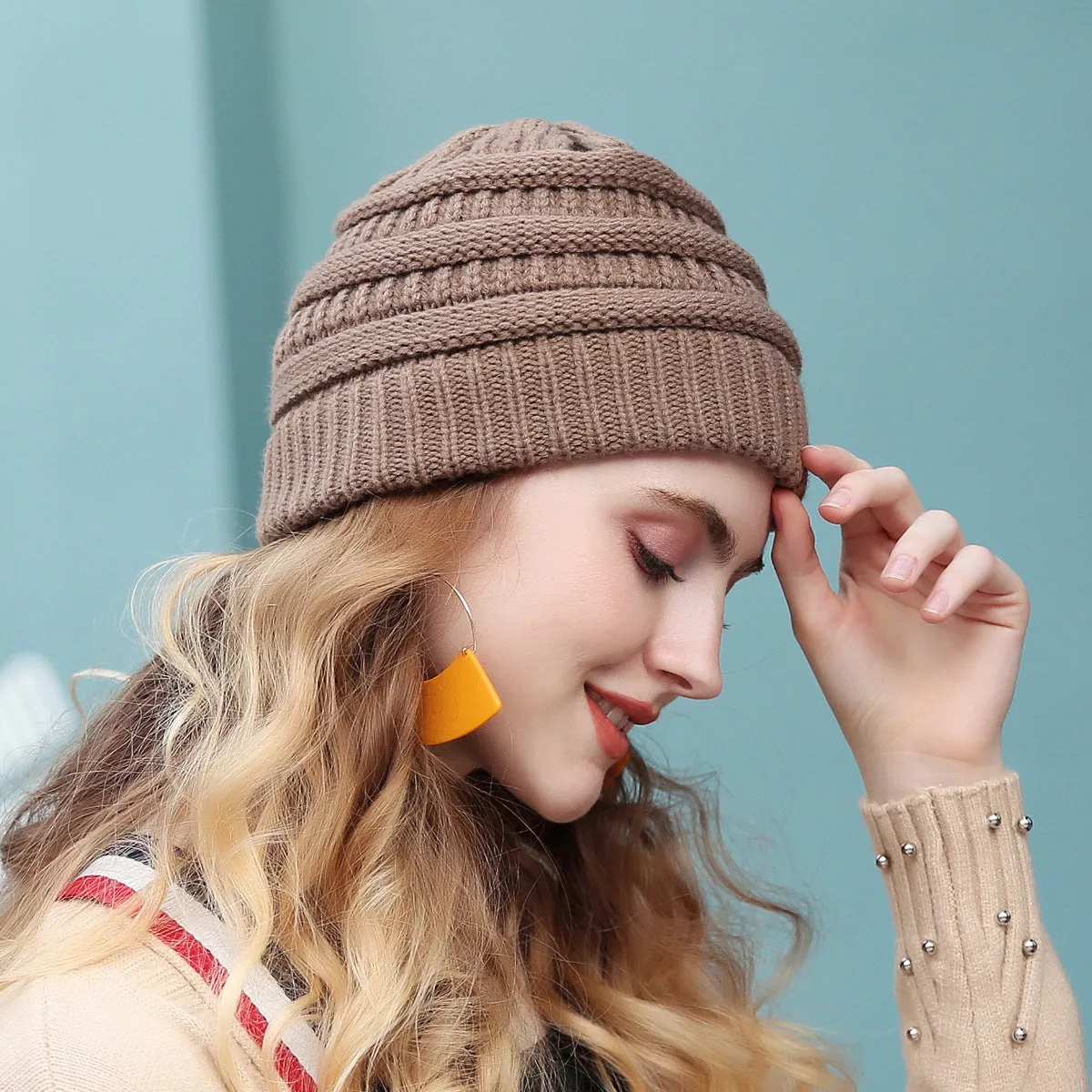 Wholesale Autumn and Winter Warm Wool Knitted Hat