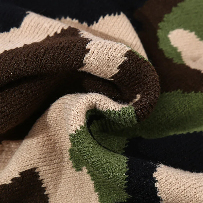 Wholesale Winter Beanie Warm Jacquard Camouflage Knitted Hat