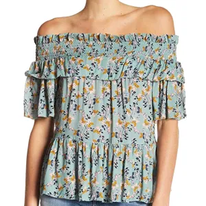 Women's Floral Casual Top,Green
